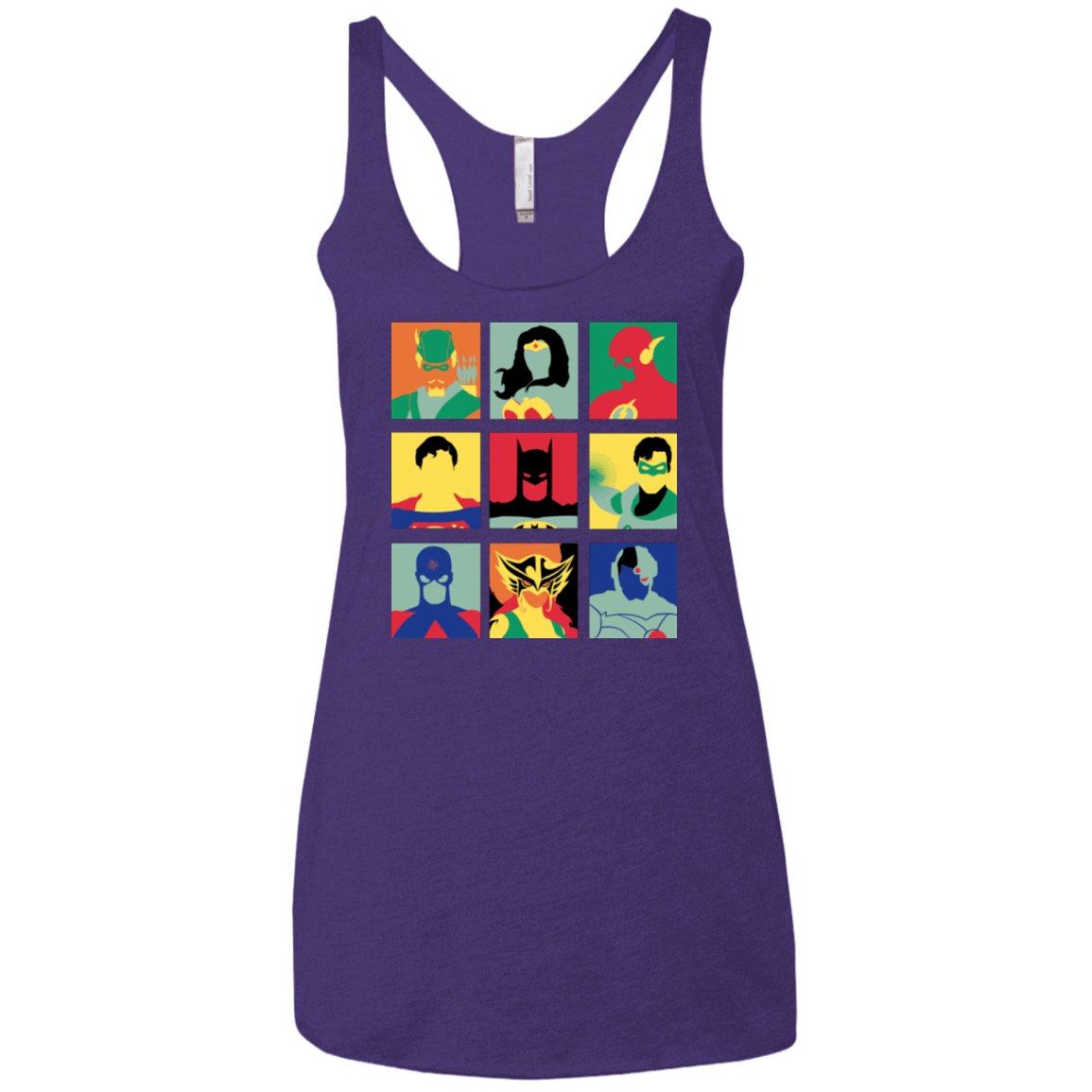 T-Shirts Purple / X-Small Justice Pop Women's Triblend Racerback Tank