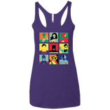 T-Shirts Purple / X-Small Justice Pop Women's Triblend Racerback Tank