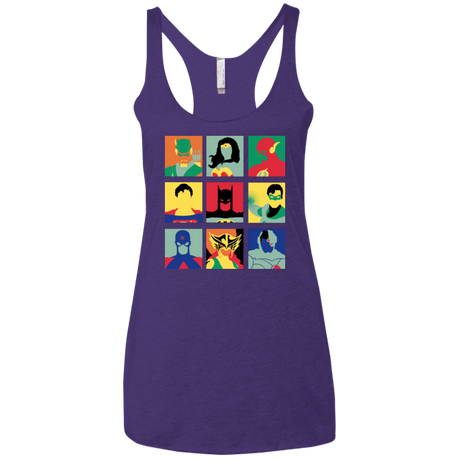 T-Shirts Purple / X-Small Justice Pop Women's Triblend Racerback Tank