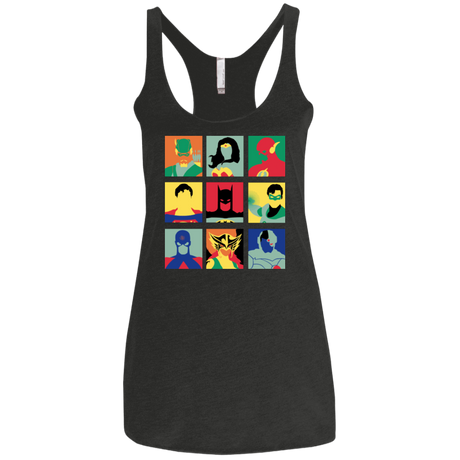 T-Shirts Vintage Black / X-Small Justice Pop Women's Triblend Racerback Tank