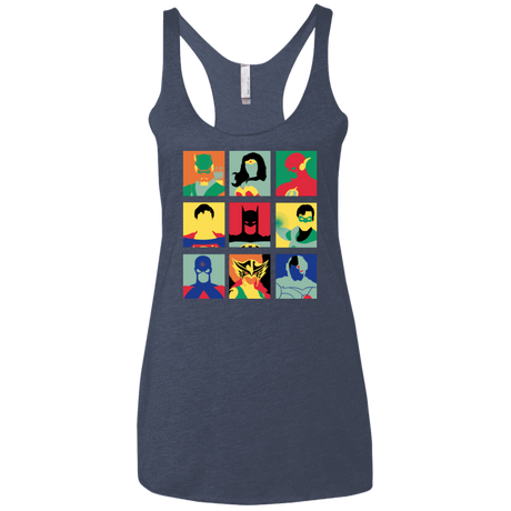 T-Shirts Vintage Navy / X-Small Justice Pop Women's Triblend Racerback Tank