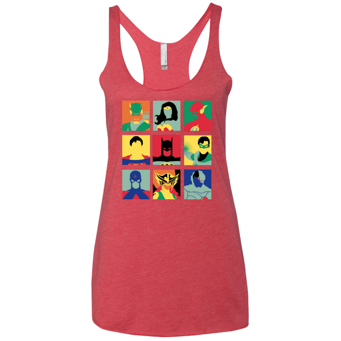 T-Shirts Vintage Red / X-Small Justice Pop Women's Triblend Racerback Tank