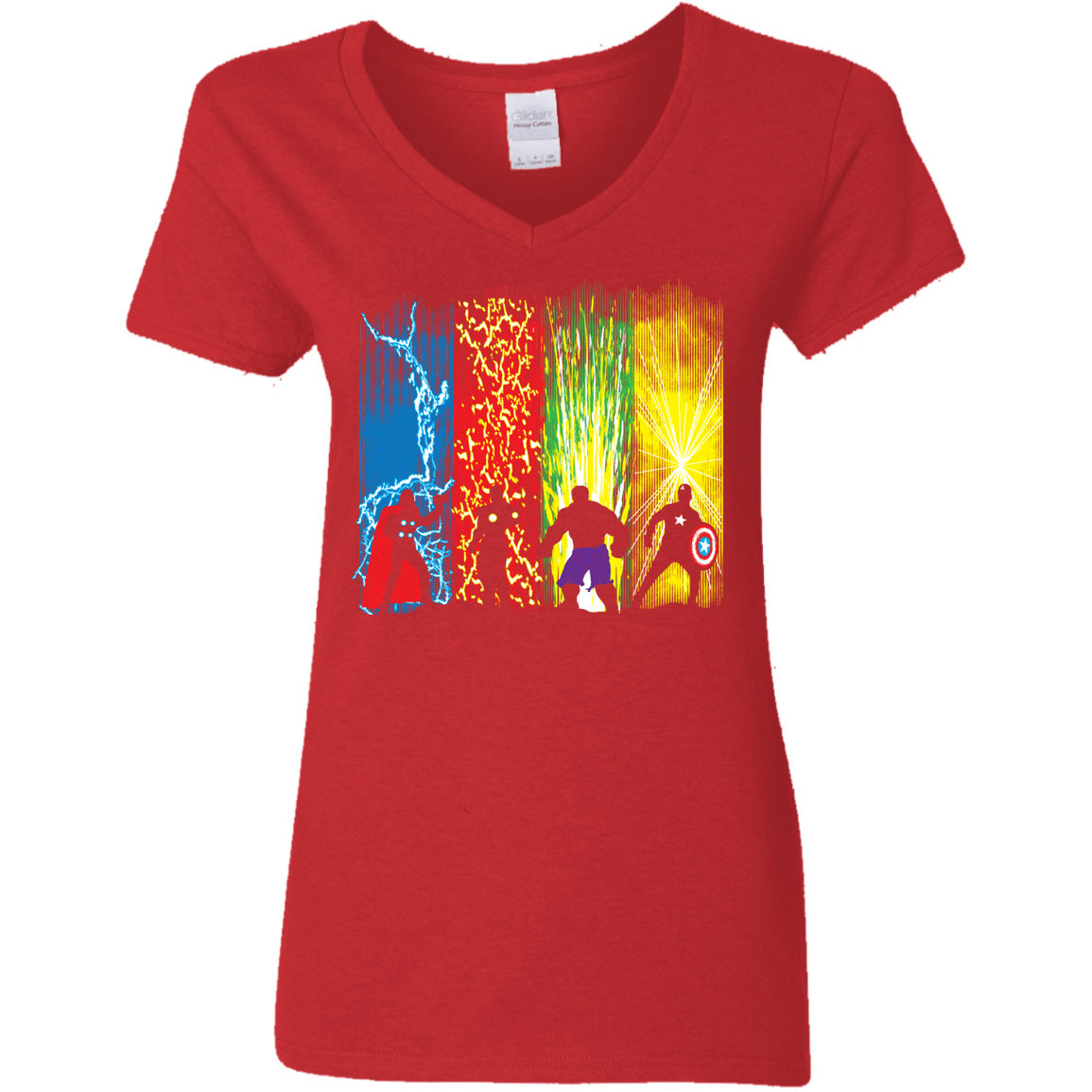 T-Shirts Red / S Justice Prevails Women's V-Neck T-Shirt