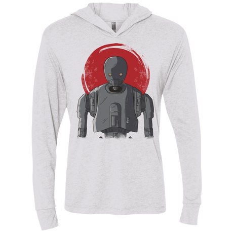 T-Shirts Heather White / X-Small K-2SO Triblend Long Sleeve Hoodie Tee