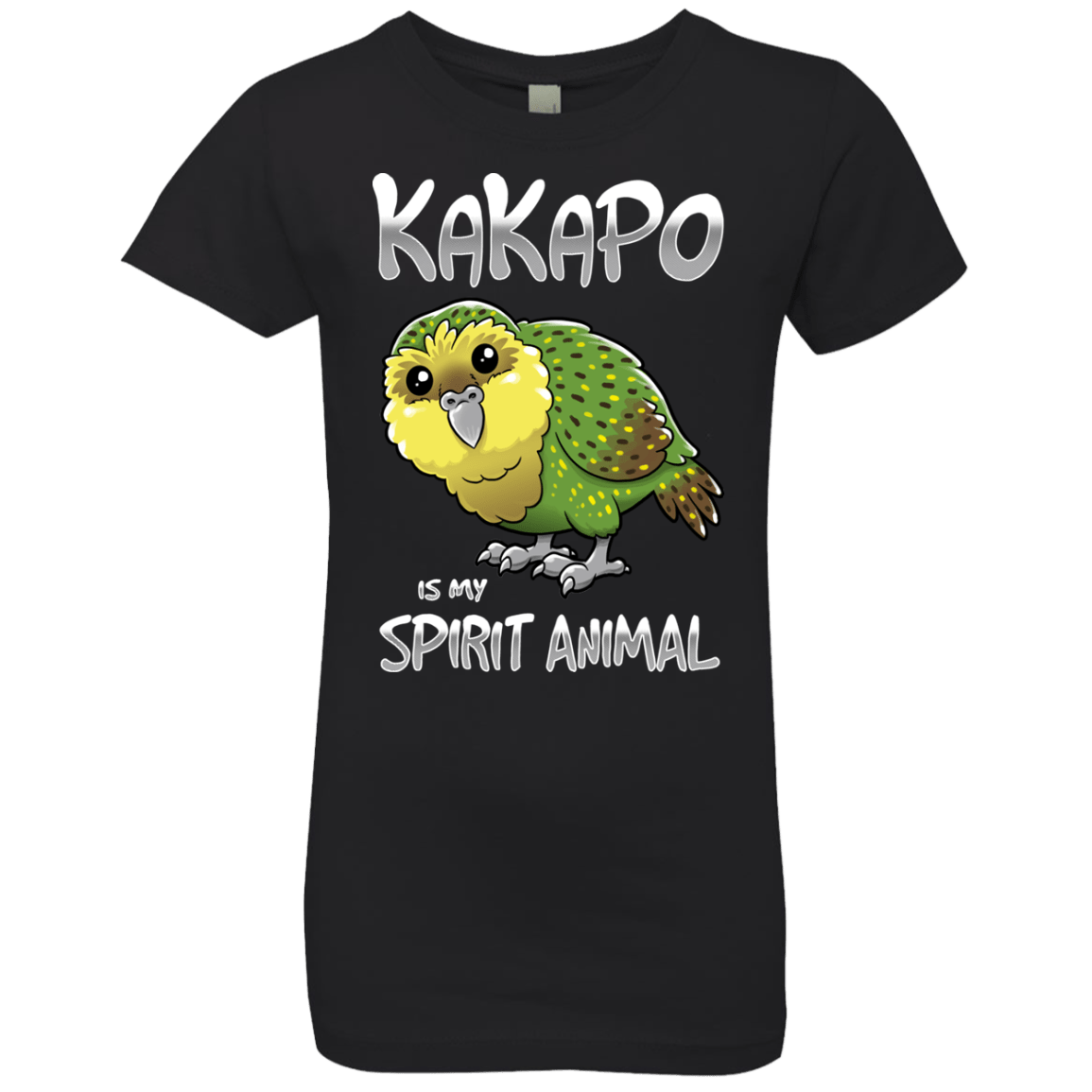 T-Shirts Black / YXS Kakapo Spirit Animal Girls Premium T-Shirt
