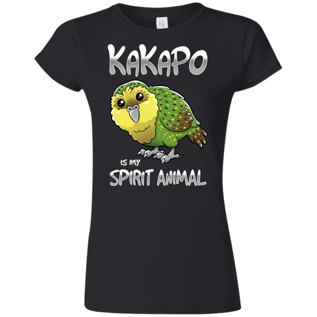 T-Shirts Black / S Kakapo Spirit Animal Junior Slimmer-Fit T-Shirt