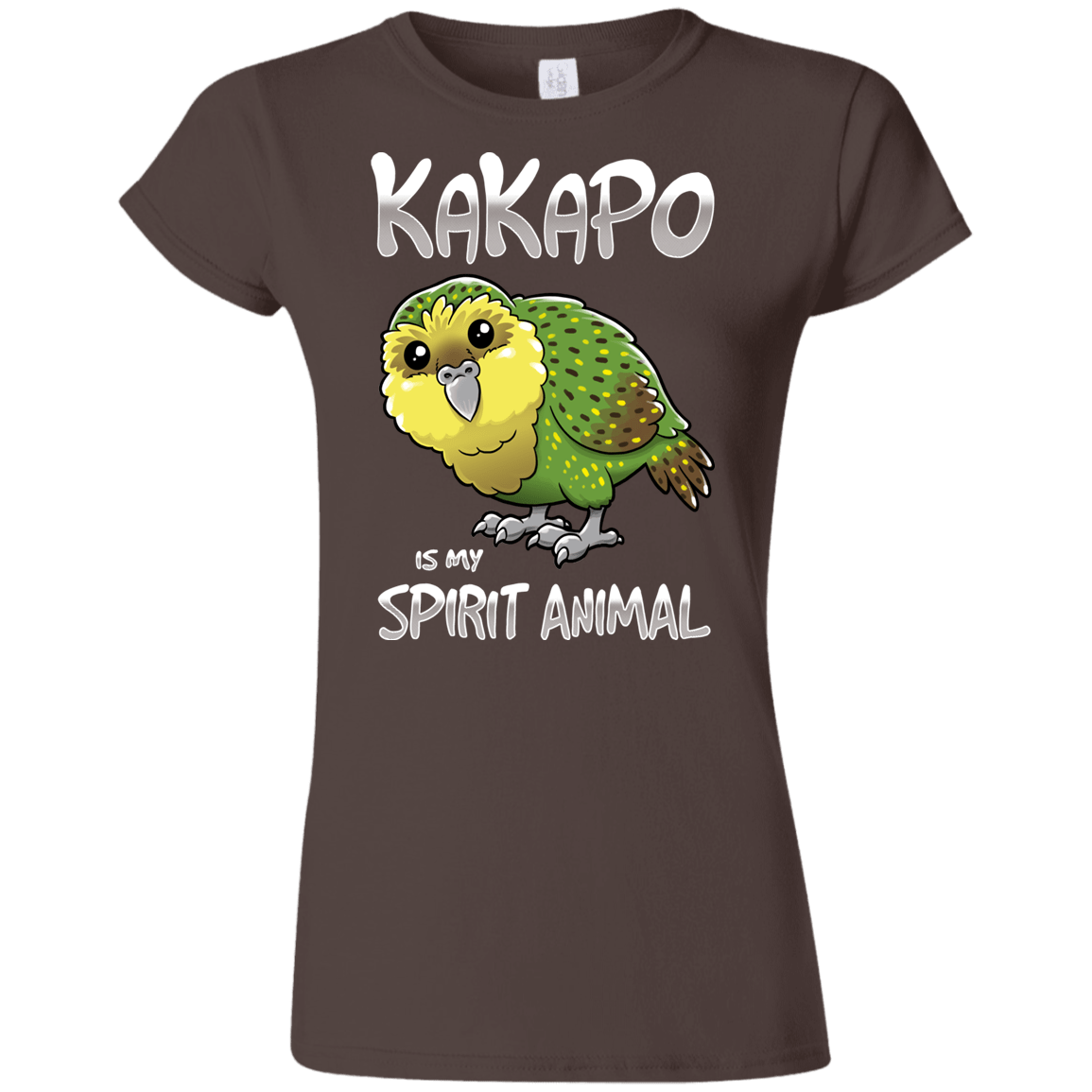 T-Shirts Dark Chocolate / S Kakapo Spirit Animal Junior Slimmer-Fit T-Shirt