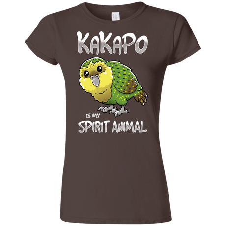 T-Shirts Dark Chocolate / S Kakapo Spirit Animal Junior Slimmer-Fit T-Shirt