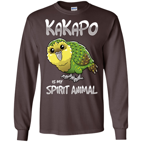 T-Shirts Dark Chocolate / S Kakapo Spirit Animal Men's Long Sleeve T-Shirt
