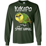 T-Shirts Forest Green / S Kakapo Spirit Animal Men's Long Sleeve T-Shirt