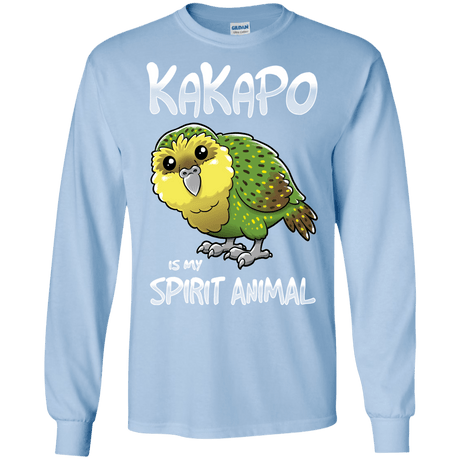 T-Shirts Light Blue / S Kakapo Spirit Animal Men's Long Sleeve T-Shirt