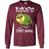 T-Shirts Maroon / S Kakapo Spirit Animal Men's Long Sleeve T-Shirt