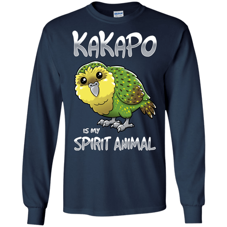 T-Shirts Navy / S Kakapo Spirit Animal Men's Long Sleeve T-Shirt