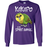 T-Shirts Purple / S Kakapo Spirit Animal Men's Long Sleeve T-Shirt