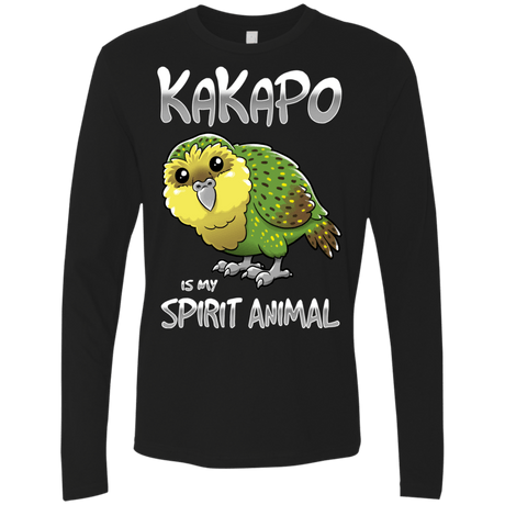 T-Shirts Black / S Kakapo Spirit Animal Men's Premium Long Sleeve