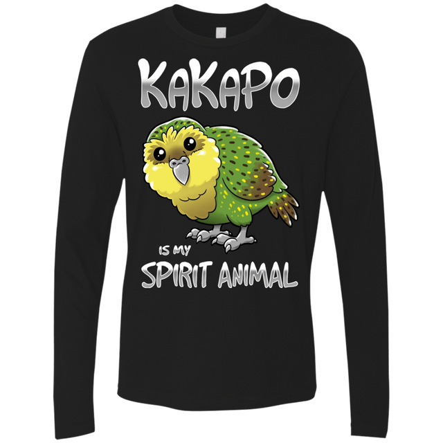 T-Shirts Black / S Kakapo Spirit Animal Men's Premium Long Sleeve