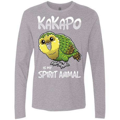 T-Shirts Heather Grey / S Kakapo Spirit Animal Men's Premium Long Sleeve
