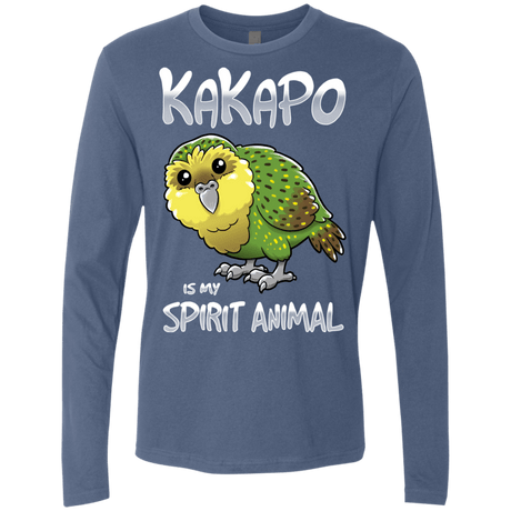 T-Shirts Indigo / S Kakapo Spirit Animal Men's Premium Long Sleeve