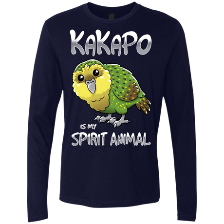 T-Shirts Midnight Navy / S Kakapo Spirit Animal Men's Premium Long Sleeve