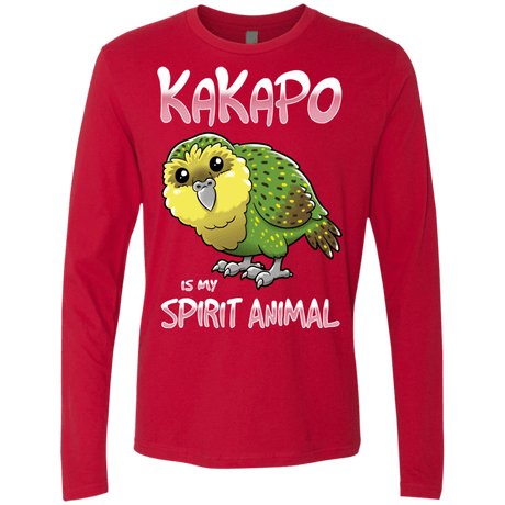 T-Shirts Red / S Kakapo Spirit Animal Men's Premium Long Sleeve