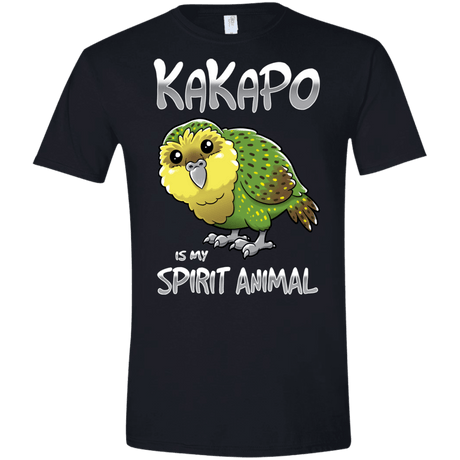 T-Shirts Black / X-Small Kakapo Spirit Animal Men's Semi-Fitted Softstyle