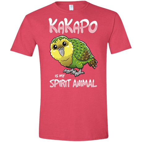 T-Shirts Heather Red / S Kakapo Spirit Animal Men's Semi-Fitted Softstyle