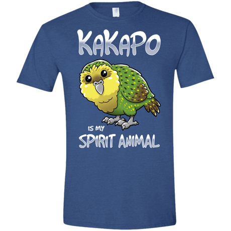 T-Shirts Heather Royal / X-Small Kakapo Spirit Animal Men's Semi-Fitted Softstyle