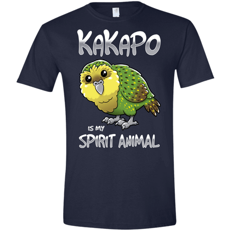 T-Shirts Navy / X-Small Kakapo Spirit Animal Men's Semi-Fitted Softstyle