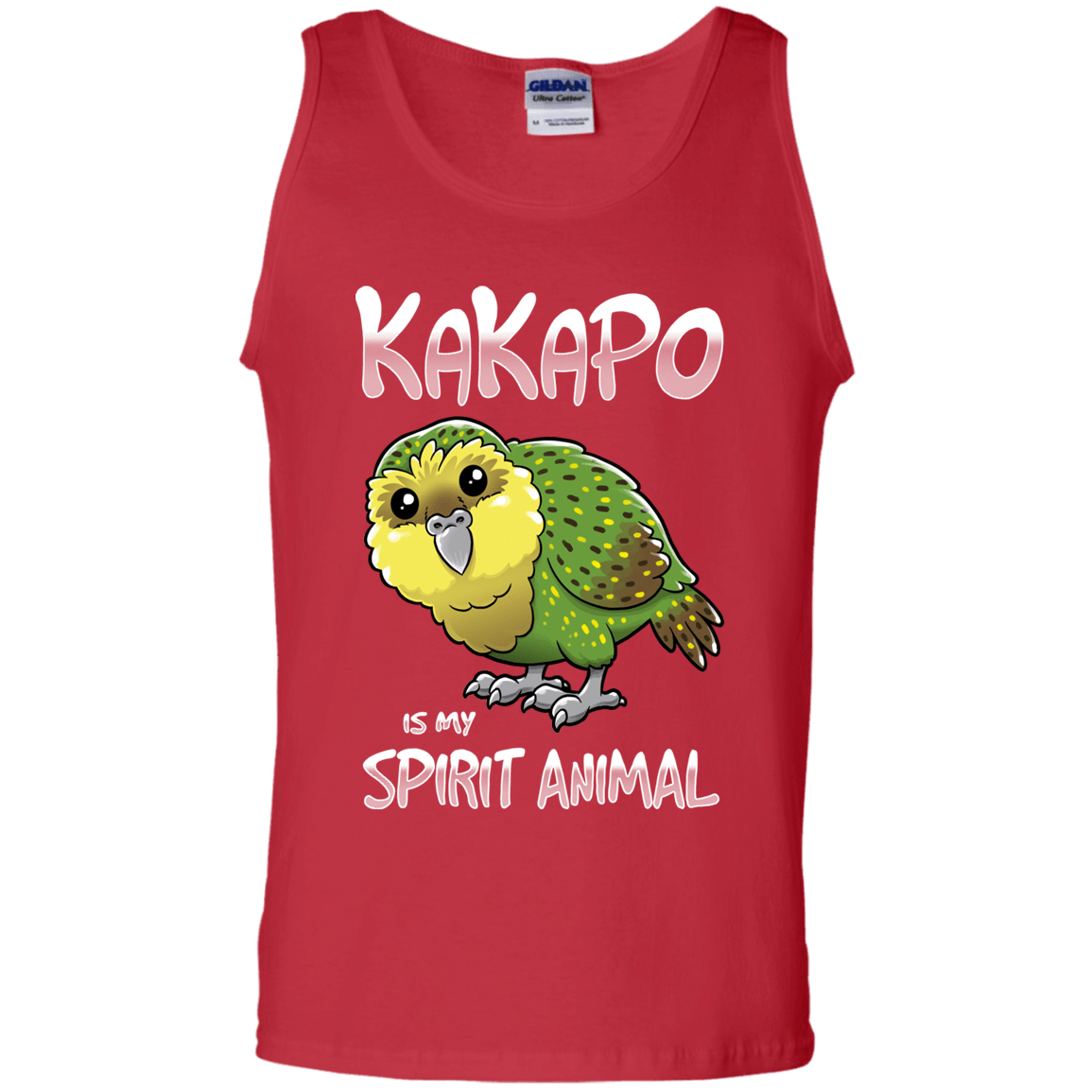 T-Shirts Red / S Kakapo Spirit Animal Men's Tank Top