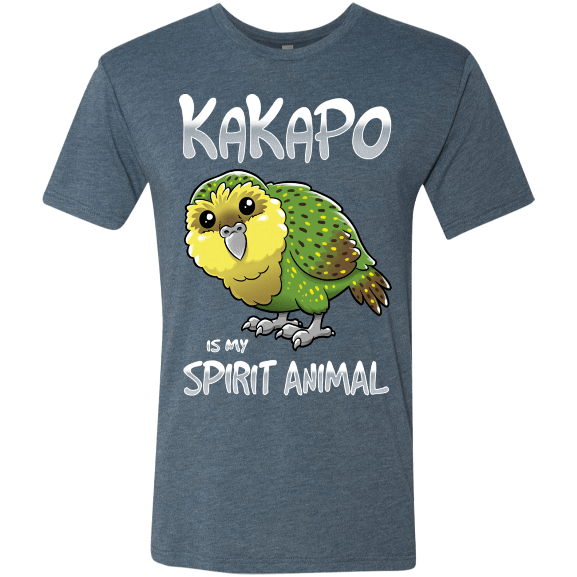T-Shirts Indigo / S Kakapo Spirit Animal Men's Triblend T-Shirt