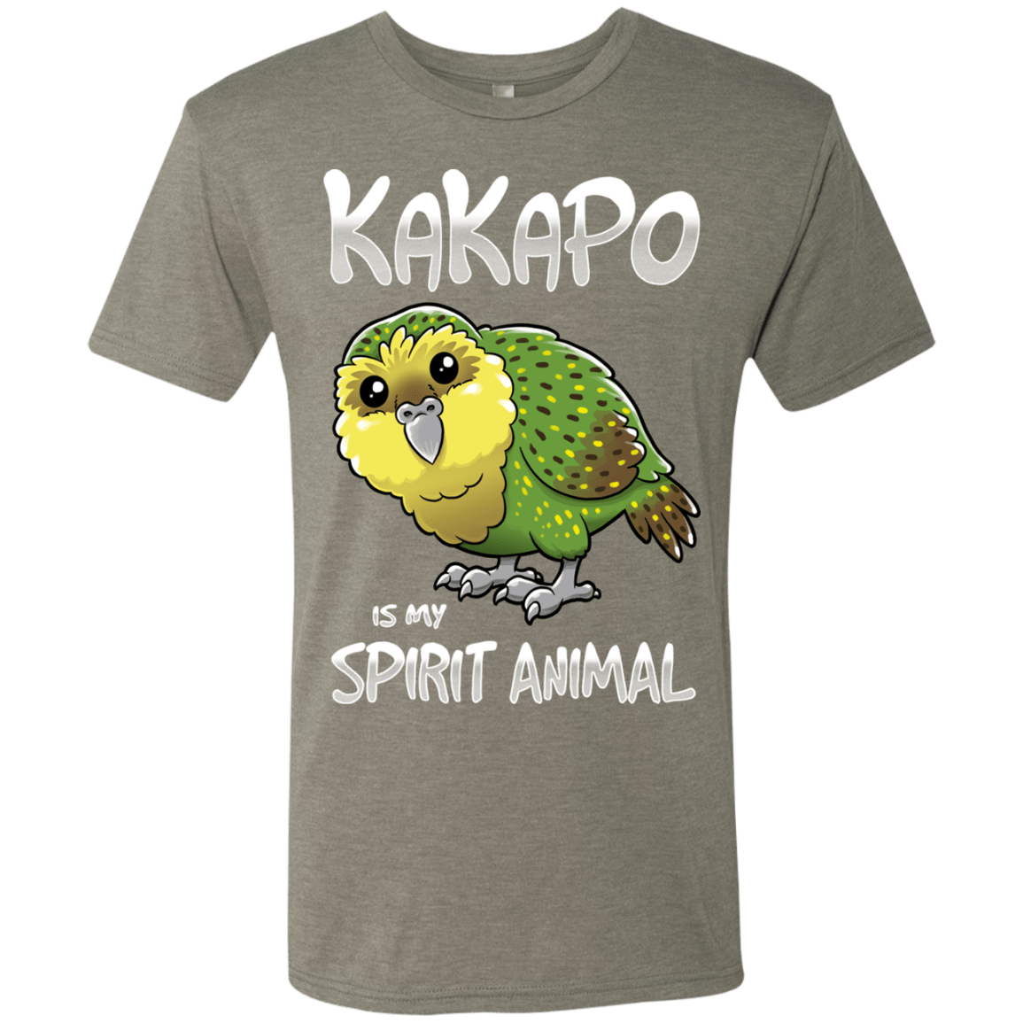 T-Shirts Venetian Grey / S Kakapo Spirit Animal Men's Triblend T-Shirt