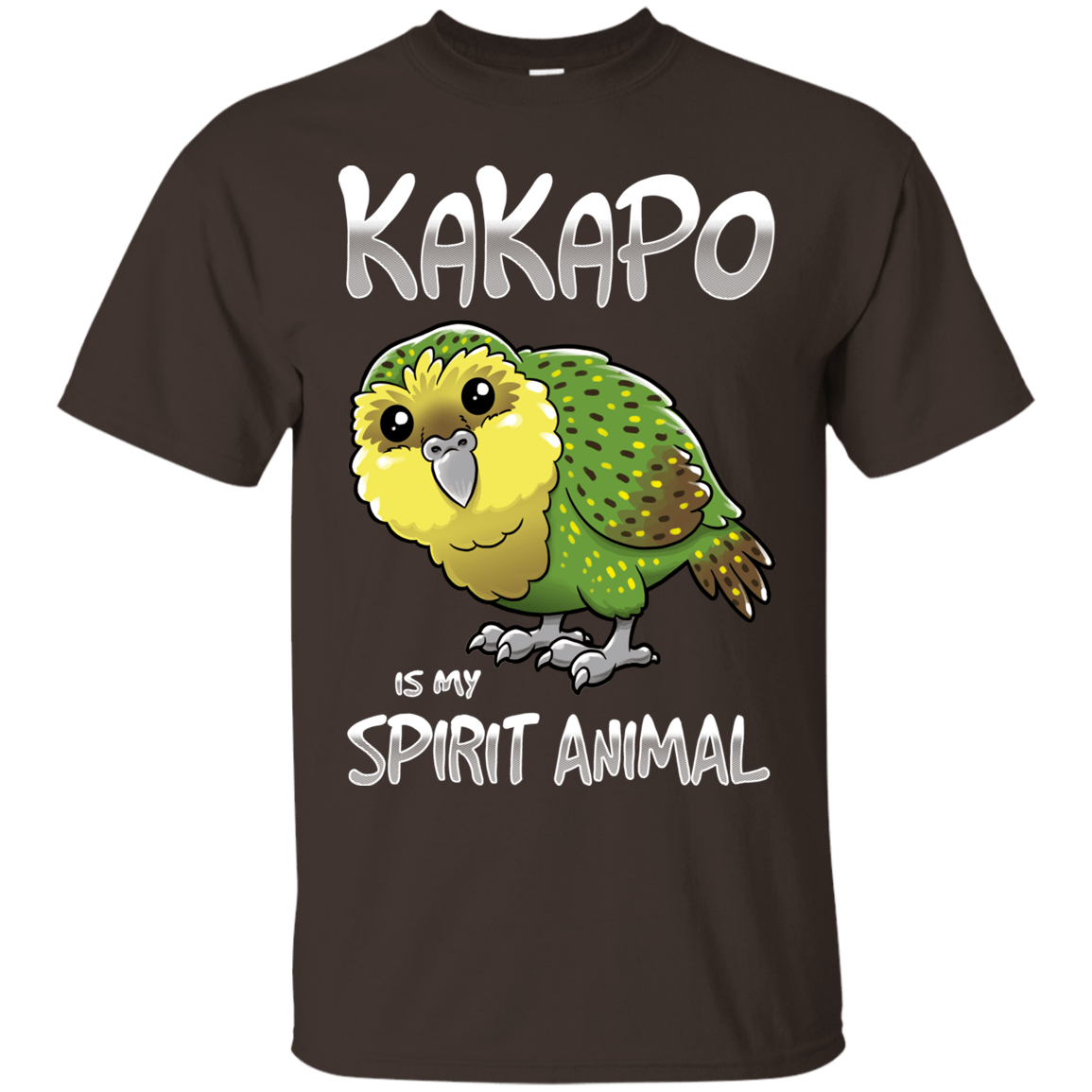 T-Shirts Dark Chocolate / S Kakapo Spirit Animal T-Shirt