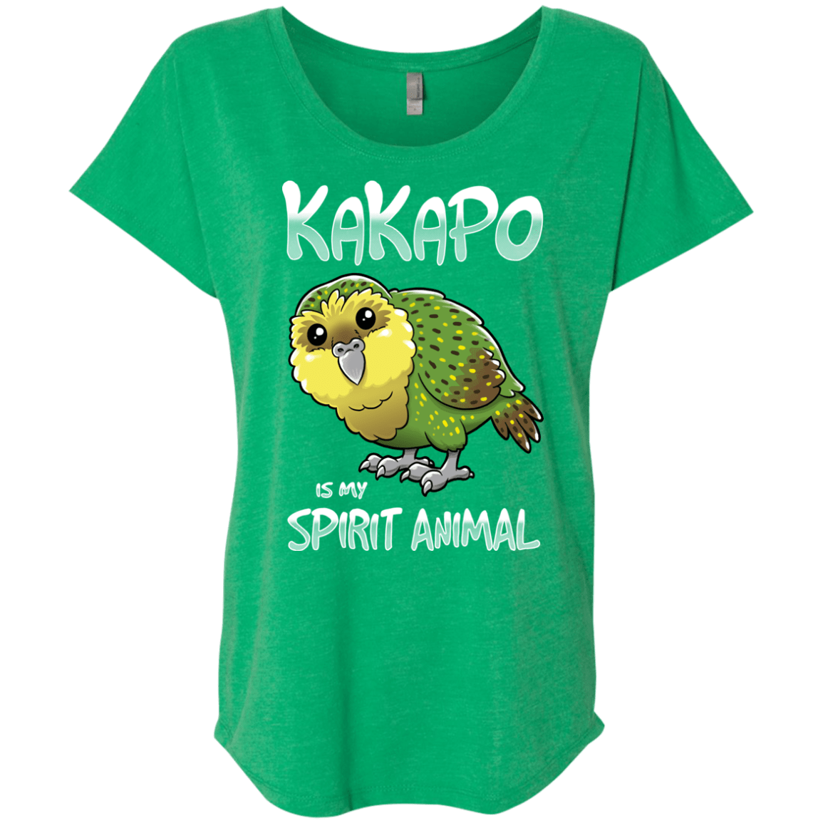 T-Shirts Envy / X-Small Kakapo Spirit Animal Triblend Dolman Sleeve