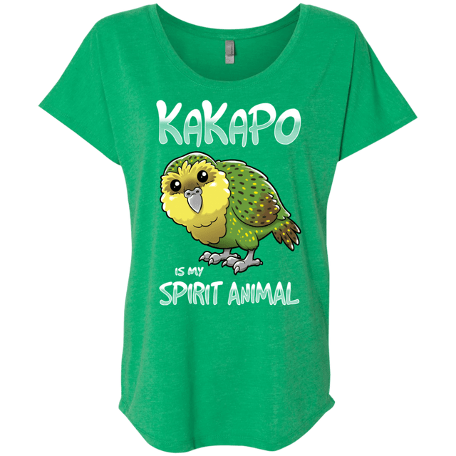 T-Shirts Envy / X-Small Kakapo Spirit Animal Triblend Dolman Sleeve