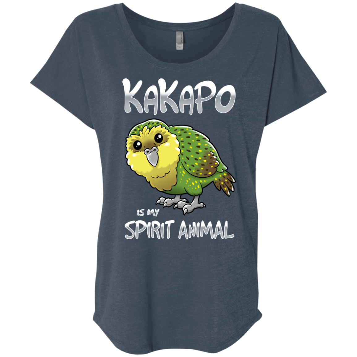 T-Shirts Indigo / X-Small Kakapo Spirit Animal Triblend Dolman Sleeve