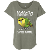 T-Shirts Venetian Grey / X-Small Kakapo Spirit Animal Triblend Dolman Sleeve