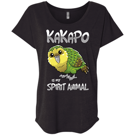 T-Shirts Vintage Black / X-Small Kakapo Spirit Animal Triblend Dolman Sleeve