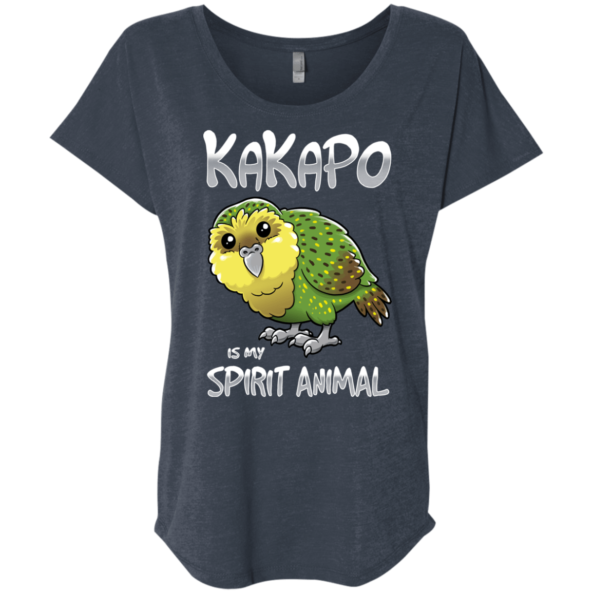 T-Shirts Vintage Navy / X-Small Kakapo Spirit Animal Triblend Dolman Sleeve