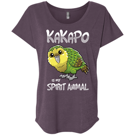 T-Shirts Vintage Purple / X-Small Kakapo Spirit Animal Triblend Dolman Sleeve