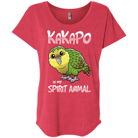 T-Shirts Vintage Red / X-Small Kakapo Spirit Animal Triblend Dolman Sleeve