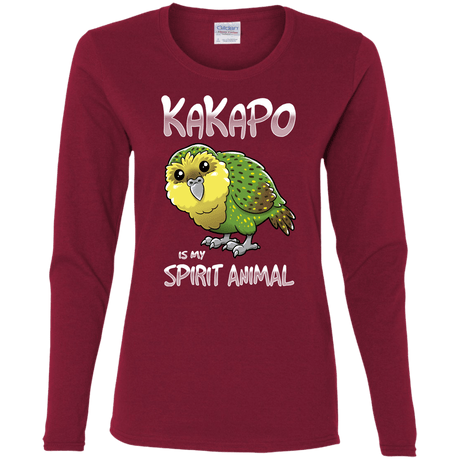 T-Shirts Cardinal / S Kakapo Spirit Animal Women's Long Sleeve T-Shirt