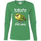 T-Shirts Irish Green / S Kakapo Spirit Animal Women's Long Sleeve T-Shirt