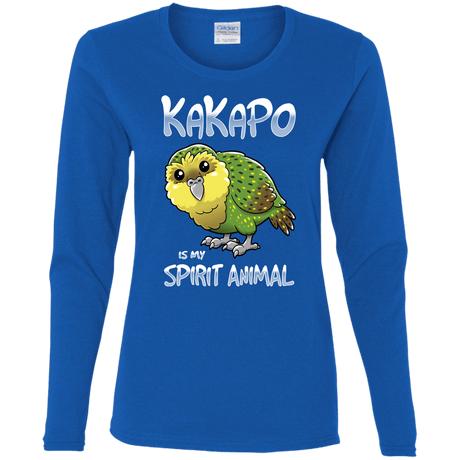 T-Shirts Royal / S Kakapo Spirit Animal Women's Long Sleeve T-Shirt