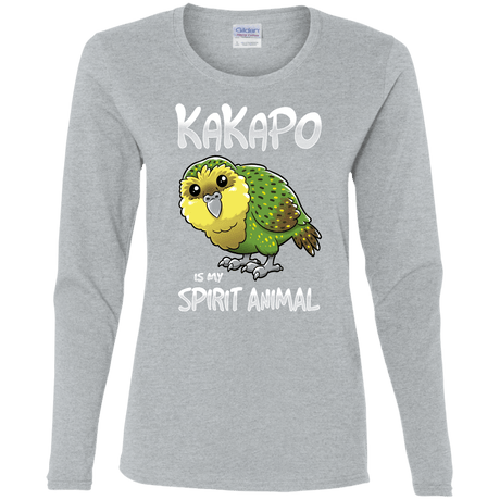 T-Shirts Sport Grey / S Kakapo Spirit Animal Women's Long Sleeve T-Shirt