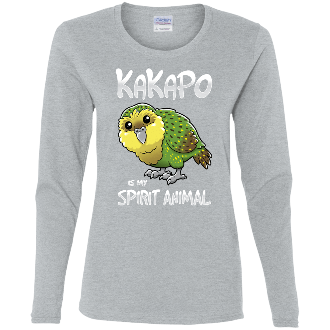 T-Shirts Sport Grey / S Kakapo Spirit Animal Women's Long Sleeve T-Shirt