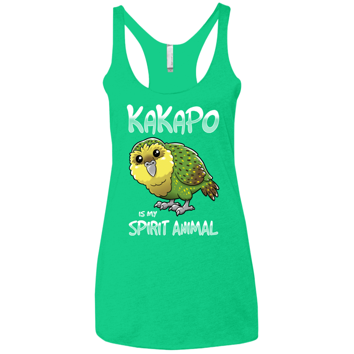 T-Shirts Envy / X-Small Kakapo Spirit Animal Women's Triblend Racerback Tank