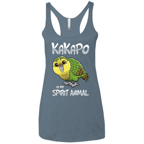 T-Shirts Indigo / X-Small Kakapo Spirit Animal Women's Triblend Racerback Tank