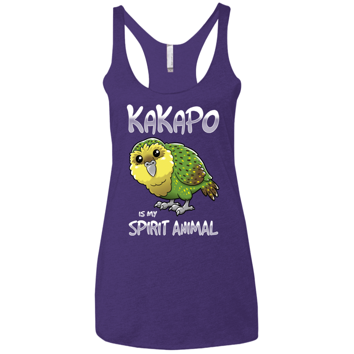 T-Shirts Purple Rush / X-Small Kakapo Spirit Animal Women's Triblend Racerback Tank