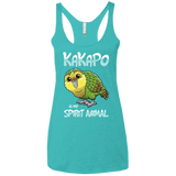 T-Shirts Tahiti Blue / X-Small Kakapo Spirit Animal Women's Triblend Racerback Tank