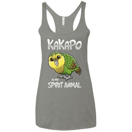 T-Shirts Venetian Grey / X-Small Kakapo Spirit Animal Women's Triblend Racerback Tank